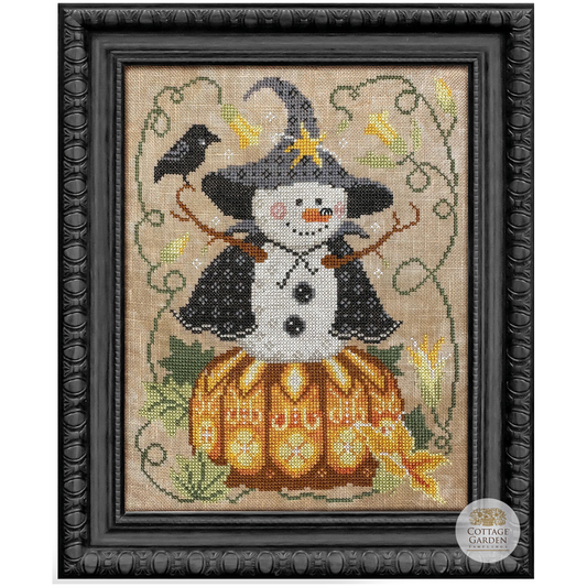 Cottage Garden Samplings ~ Snowman Collector Series ~ The Witch Pattern #11