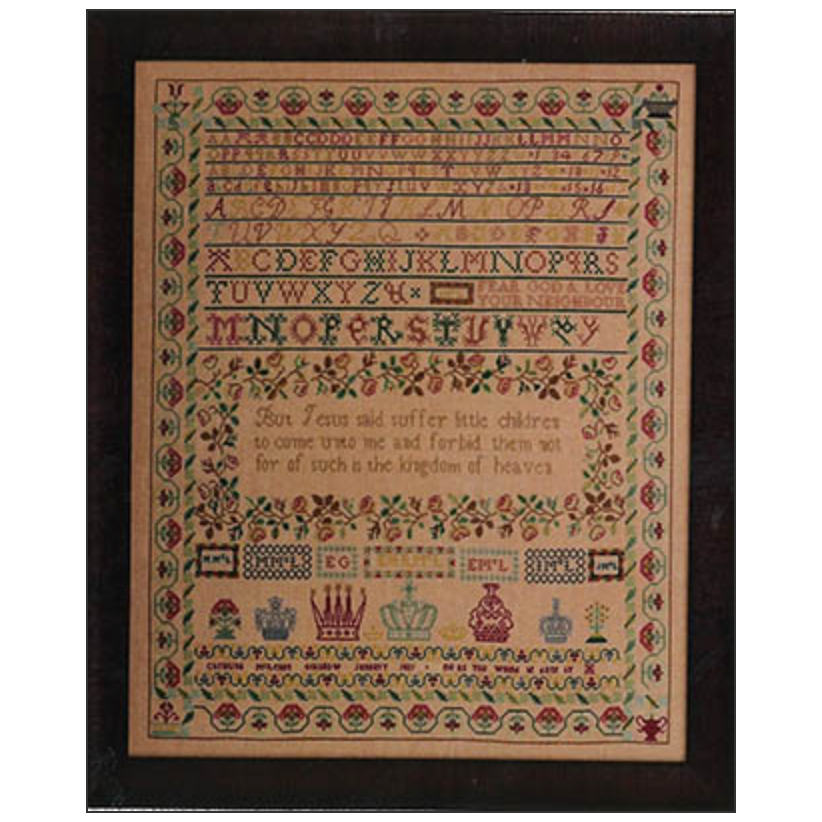 Gentle Pursuit Designs | Christina McLellan 1821 Reproduction Sampler