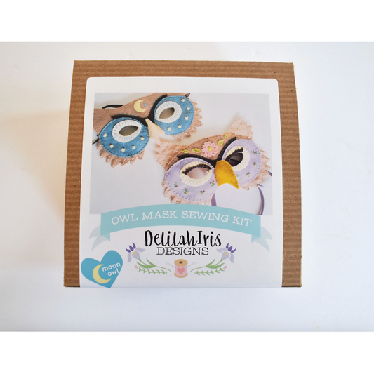 DelilahIris Designs ~ Moon Owl Mask Felt Sewing Kit