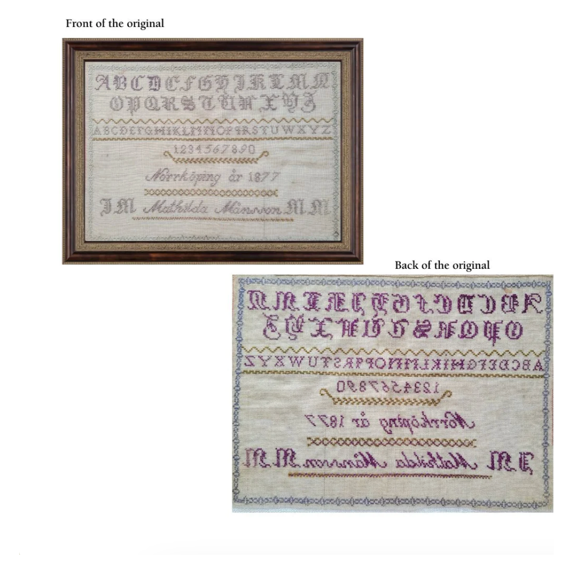 The Wishing Thorn | Mathilda Mansson 1877 Reproduction Sampler