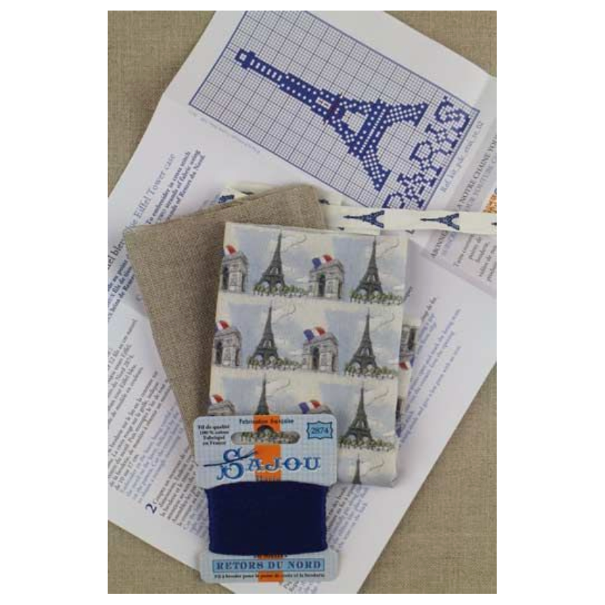 Sajou Eiffel Tower Cross Stitch Kit | Blue