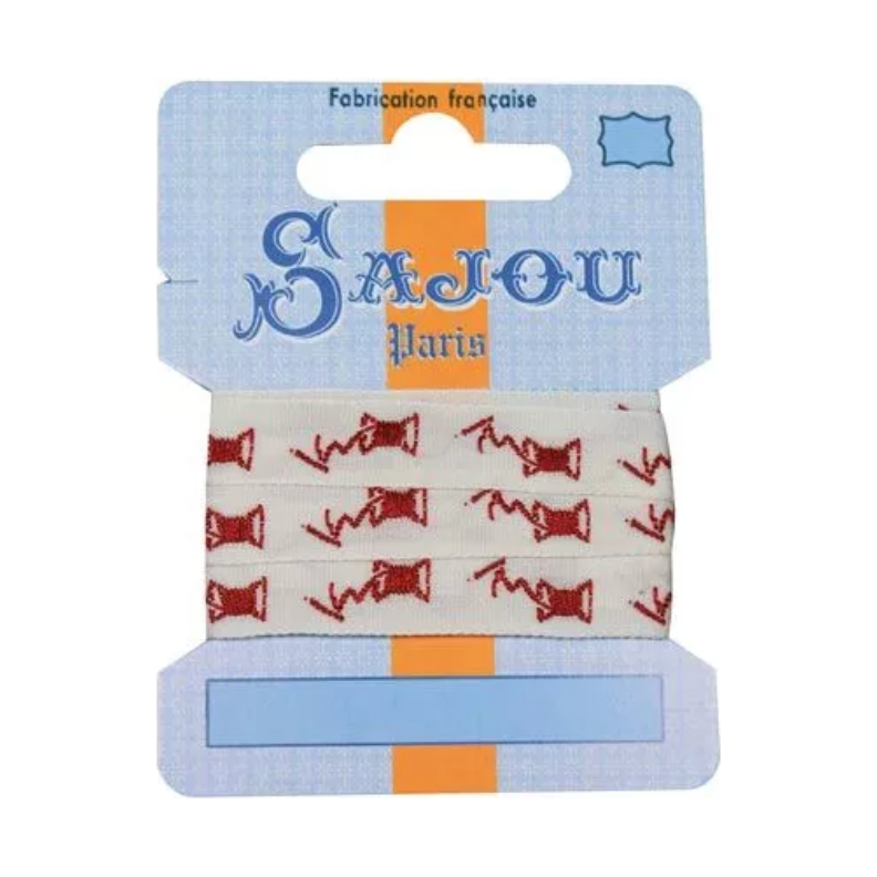 Cotton Ribbon Red Thread Spools - 1m card
