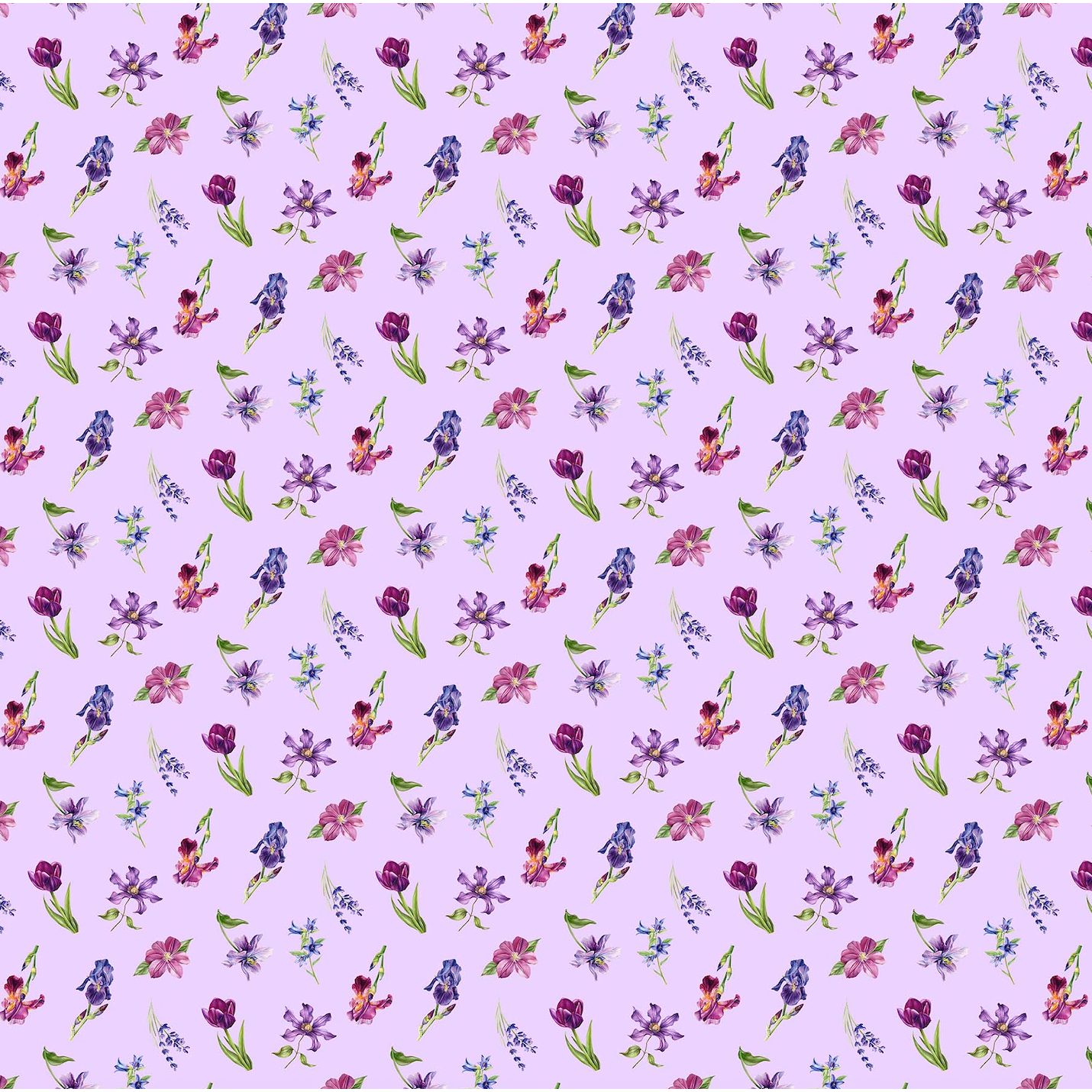 Deborah's Garden ~ Md Floral Toss ~ Lilac DP25595-82