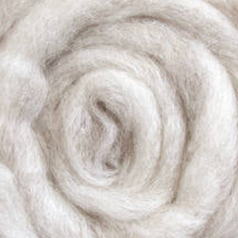 Wistyria Editions ~ Light Grey Wool Roving 1 oz