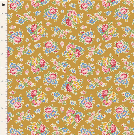Tilda Fabrics Jubilee ~ TIL100549 ~ Sue ~ Mustard