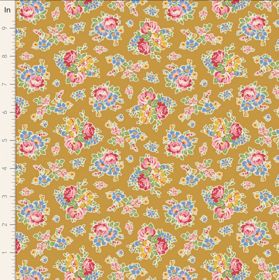 Tilda Fabrics Jubilee ~ TIL100549 ~ Sue ~ Mustard