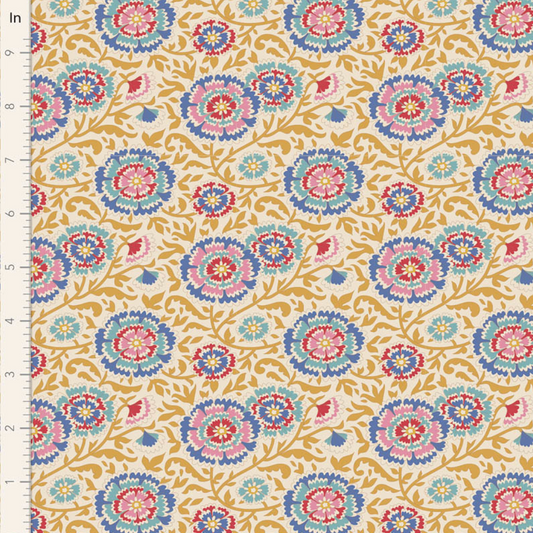 Tilda Fabrics Jubilee ~ TIL100550 ~ Elodie ~ Mustard