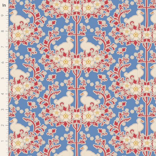 Tilda Fabrics Jubilee ~ TIL100555 ~ Duck Nest ~ Blue