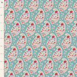 Tilda Fabrics Jubilee ~ TIL100556 ~ Tear Drop ~ Teal