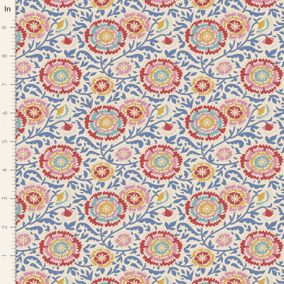 Tilda Fabrics Jubilee ~ TIL100560 ~ Elodie ~ Teal