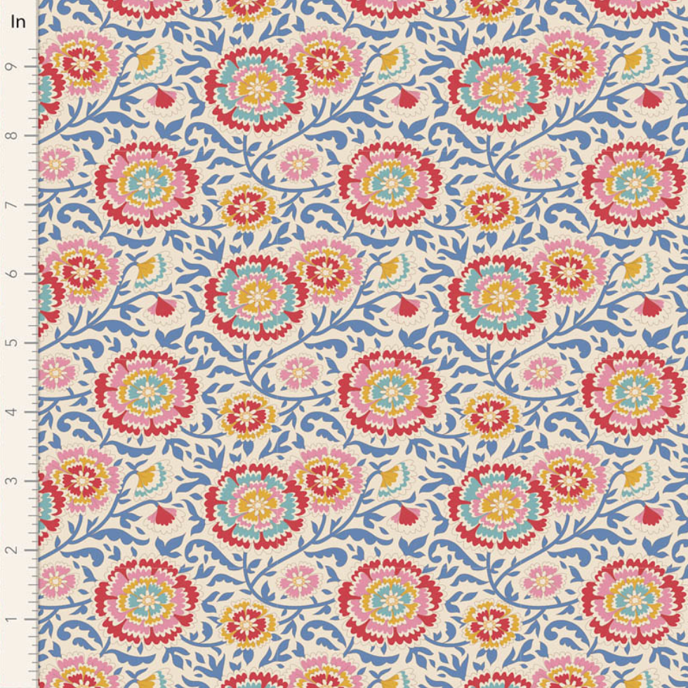 Tilda Fabrics Jubilee ~ TIL100560 ~ Elodie ~ Teal