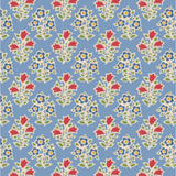 Tilda Fabrics Jubilee Blenders ~ TIL110100 ~ Farm Flowers ~ Light Blue