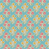 Tilda Fabrics Jubilee Blenders ~ TIL110103 ~ Farm Flowers ~ Teal