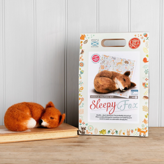 The Crafty Kit Company | Sleepy Fox Needle Felting Kit