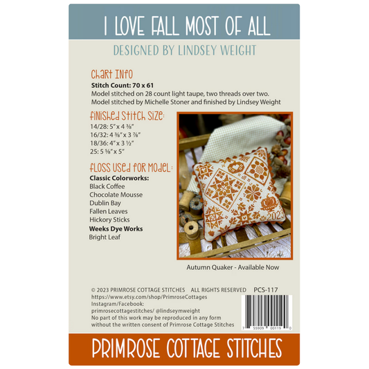 Primrose Cottage | I Love Fall Most All Pattern