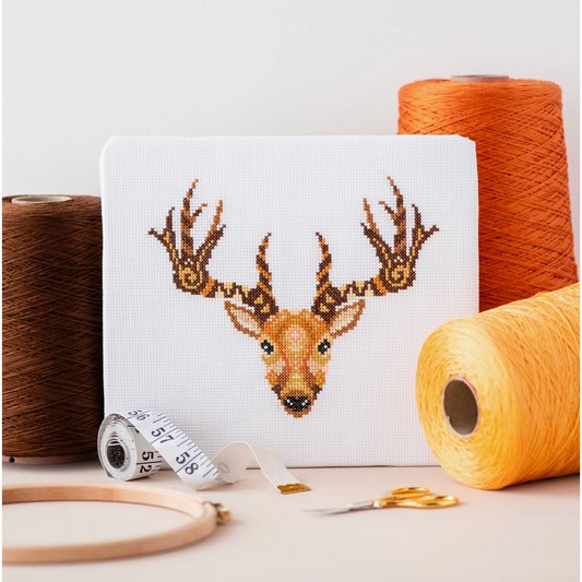 Meloca Designs | Mandala Reindeer Cross Stitch Pattern