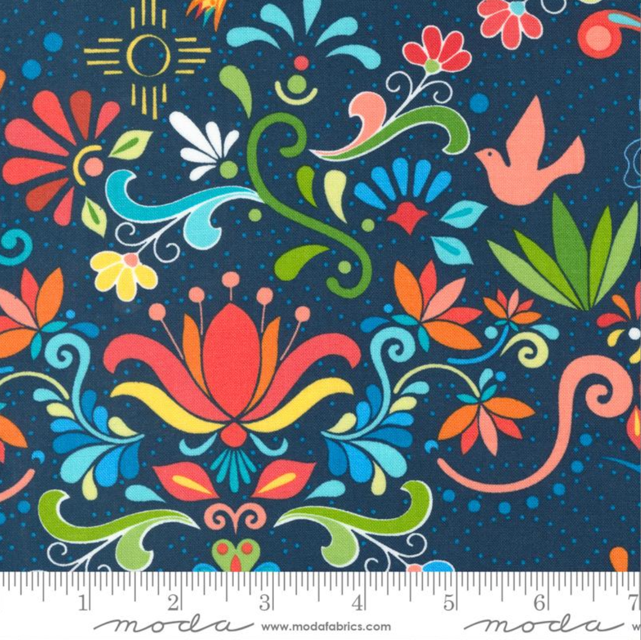 Land of Enchantment ~ Talavera Florals ~ Superior Blue 45030 28