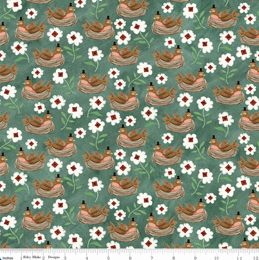 Teresa Kogut Hop Hop Hooray ~  Robins Nest C14273 Teal