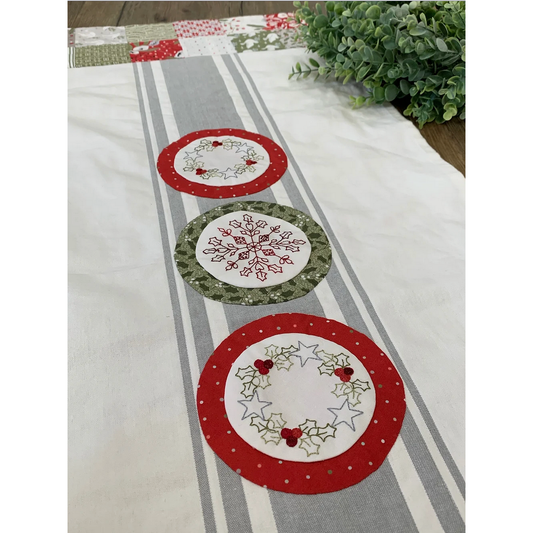 Pieces to Treasure ~ Christmas Stitchery Runner Applique Pattern