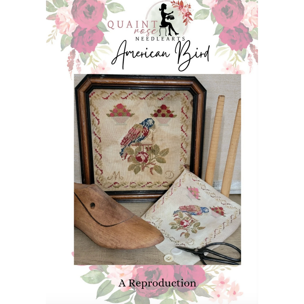 Quaint Rose Needleart ~ American Bird Pattern
