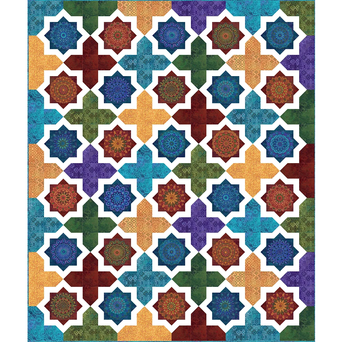 QuiltFOX Design ~ Moroccan Tiles Quilt Pattern