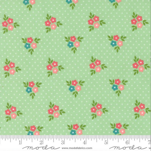 Strawberry Lemonade ~ Bouquets Florals Dots ~ Mint 37672 17