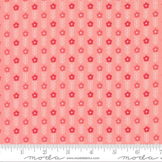 Strawberry Lemonade ~ Blooms Small Floral Stripe ~ Carnation 37673 12