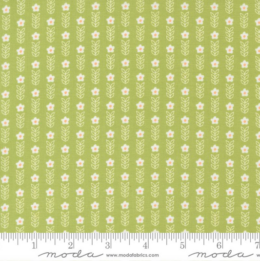 Strawberry Lemonade ~ Blooms Small Floral Stripe ~ Lime 37673 19
