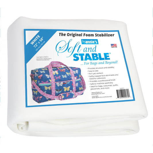 Soft and Stable White 100% Polyester Foam Stabilizer 72in x 58in