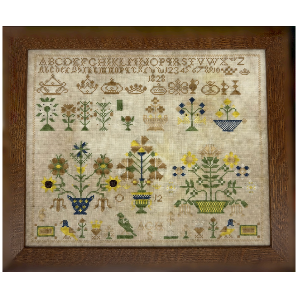 SamBrie Stitches Designs | Flowers & Crowns (Market Exclusive) Reproduction Sampler MARKET 2024