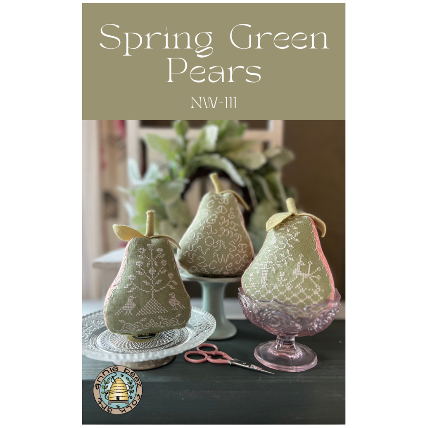 Annie Beez Folk Art | Spring Green Pears MARKET 2024