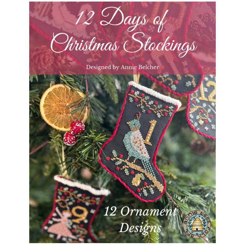 Annie Beez Folk Art | 12 Days of Christmas Stockings MARKET 2024