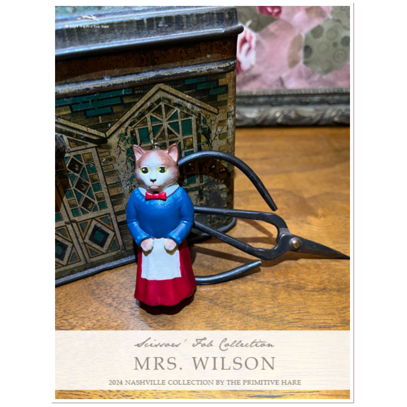 The Primitive Hare | Mrs. Wilson Scissor Fob MARKET 2024