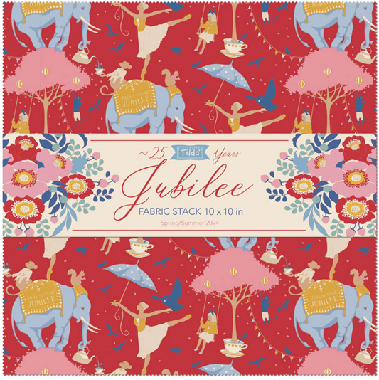 Tilda Fabrics Jubilee ~ TIL300190 ~ 10in. Fabric Stack