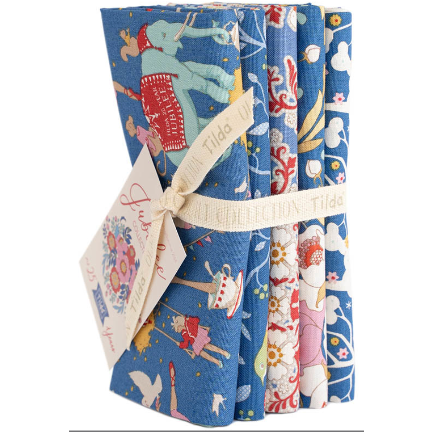Tilda Fabrics Jubilee ~ TIL300183 ~ Fat Quarter Bundle ~ Blue
