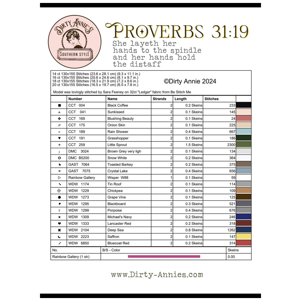 Dirty Annie's | Proverbs 31:19 MARKET 2024