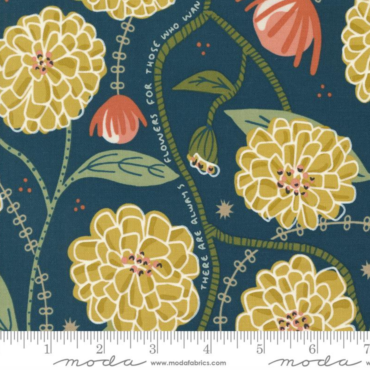 Imaginary Flowers ~ Matisses Garden ~ 48380 20 Midnight ~ One Yard
