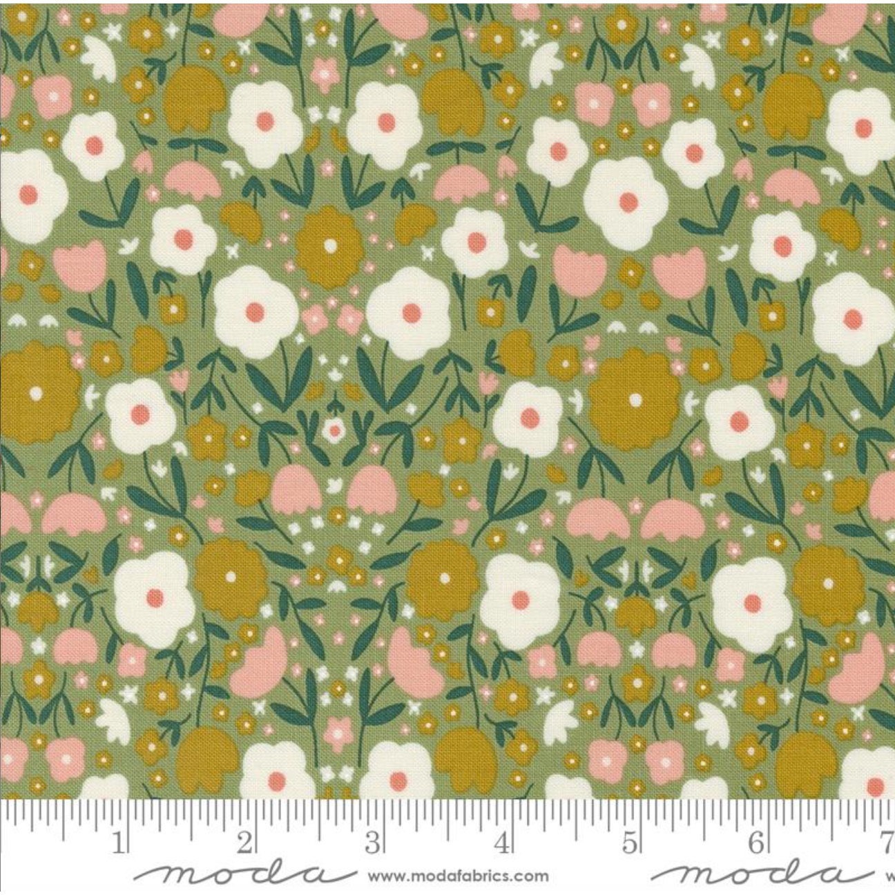 Imaginary Flowers ~ Peppy Petals ~ 48382 12 Sage ~ One Yard