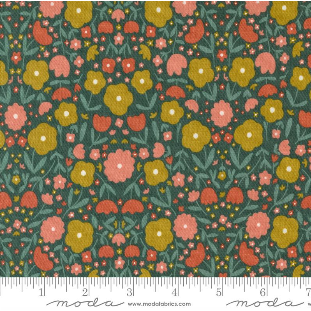 Imaginary Flowers ~ Peppy Petals ~ 48382 16 Spruce ~ One Yard