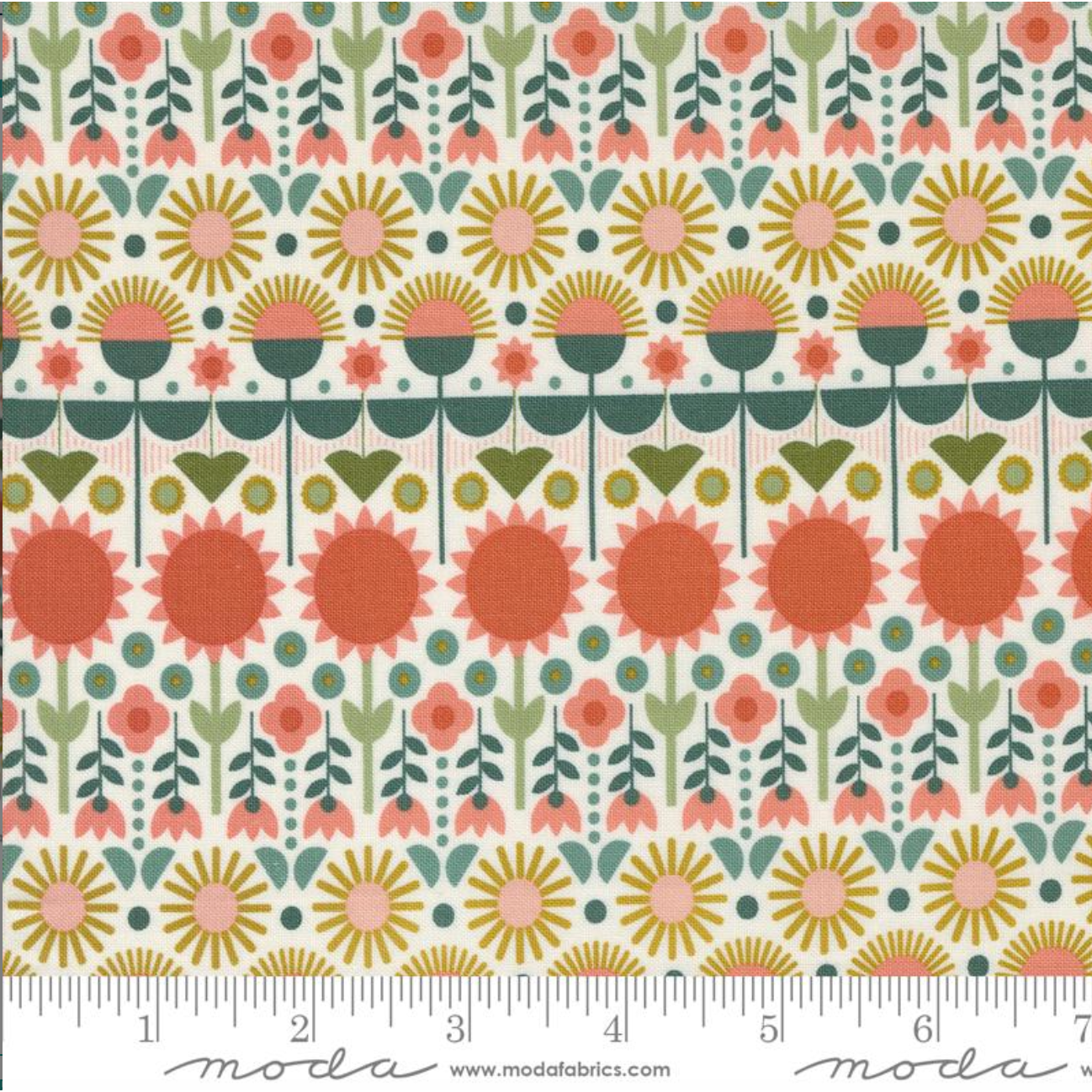 Imaginary Flowers ~ What If Florals Stripe ~ 48383 11 Cloud ~ One Yard