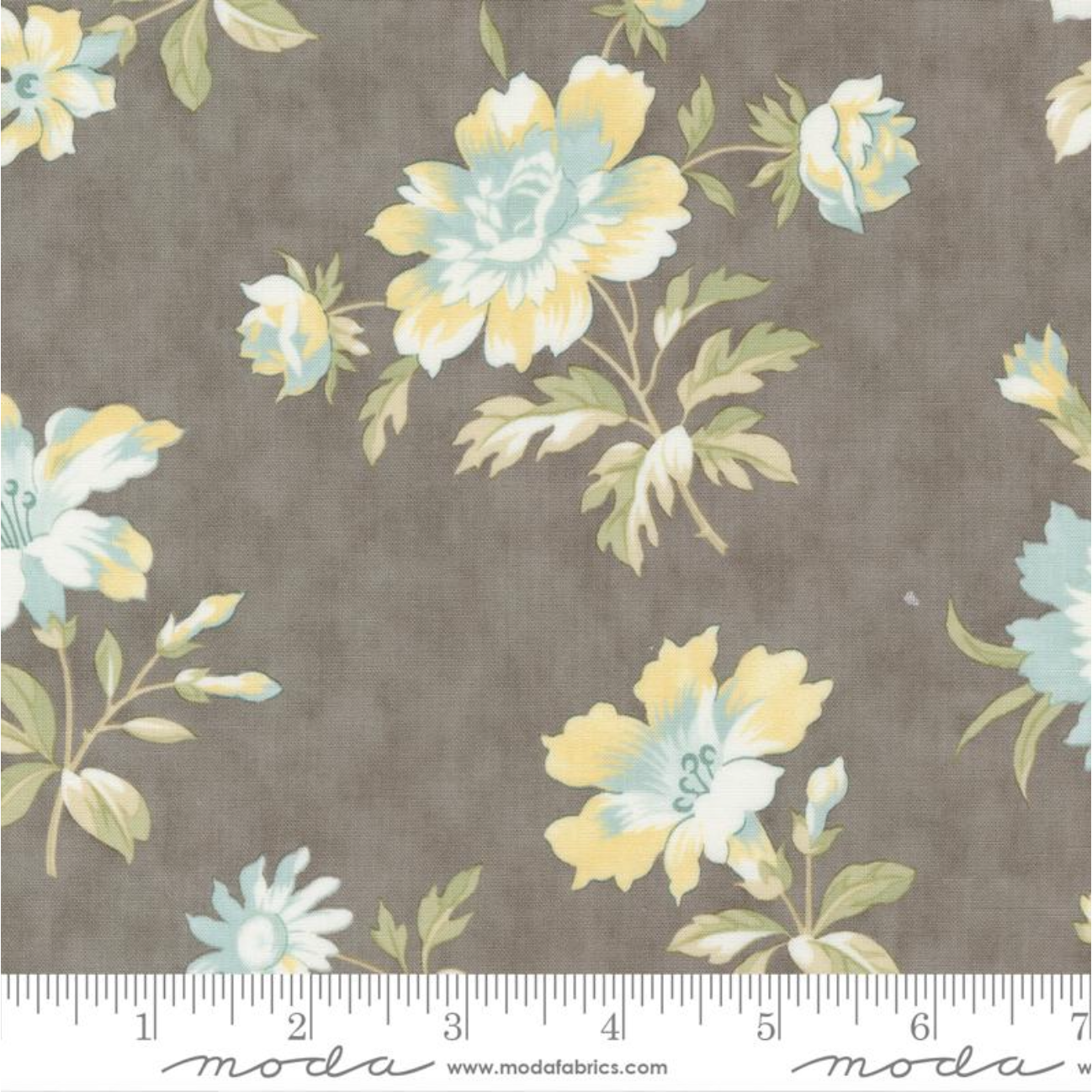 Honeybloom ~1 yd 20" remnant ~ Blooming Florals ~ 44340 15 Charcoal