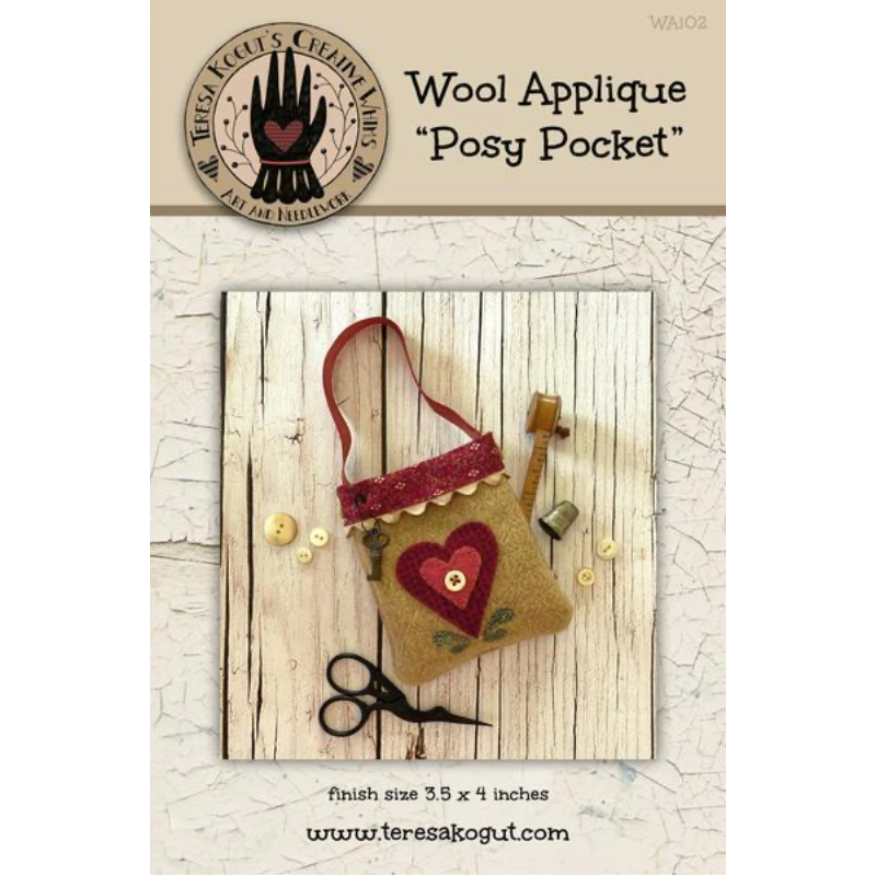 Teresa Kogut | Posy Pocket Wool Applique Pattern MARKET 2024