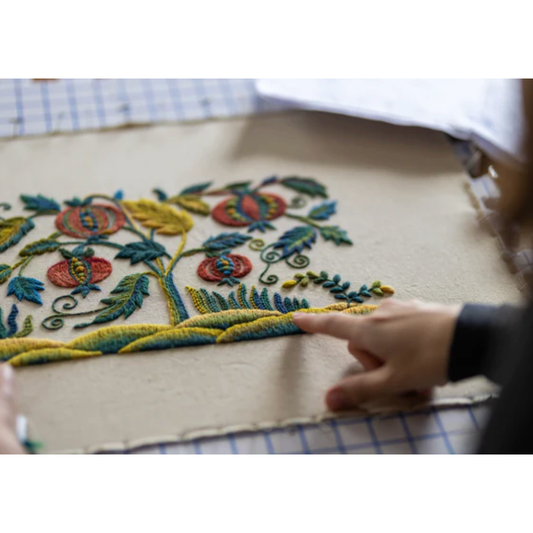 The Crewel Work Company | Gawthorpe Pomegranate Crewel Embroidery Kit