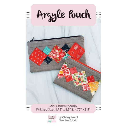 Sew Luxe ~ Argyle Pouch Sewing Pattern