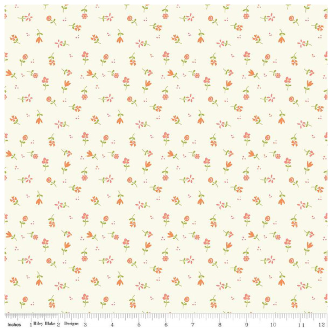 Spring's in Town ~ Flower Toss C14214 Cream