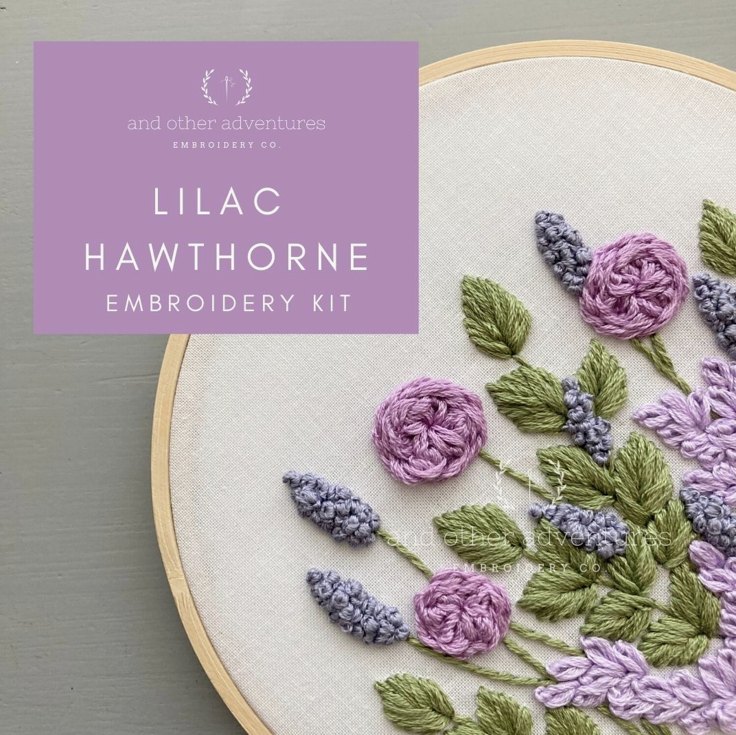 And Other Adventures Embroidery Co | Hawthorne in Lilac Embroidery Kit