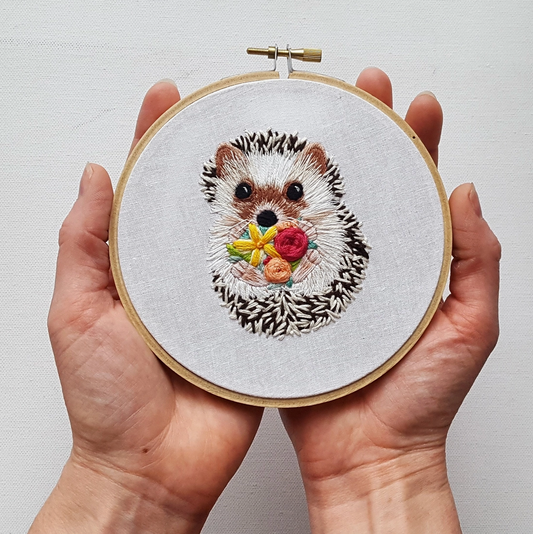 Jessica Long Embroidery | Hedgehog Embroidery Kit