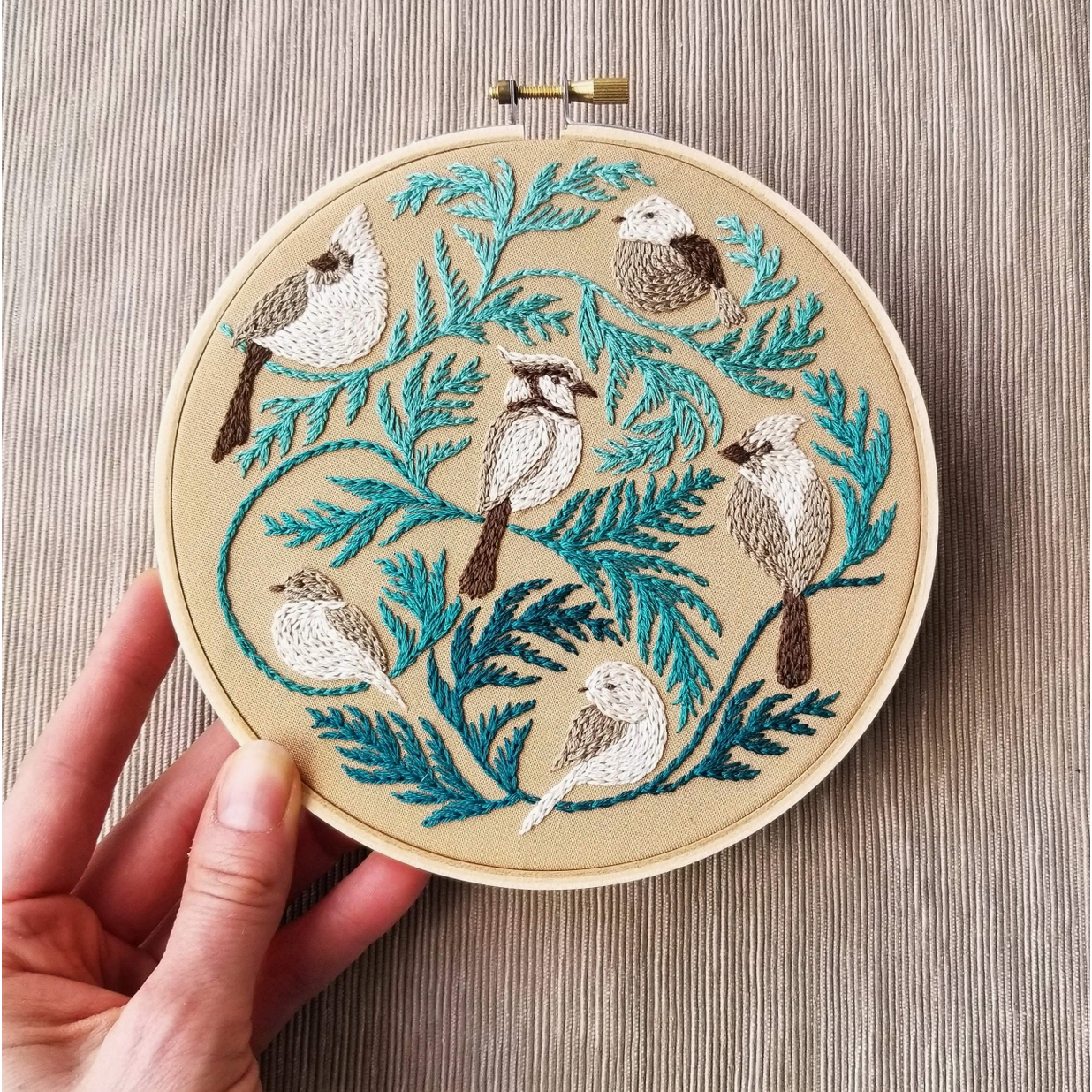 Jessica Long Embroidery | Winter Birds Embroidery Kit