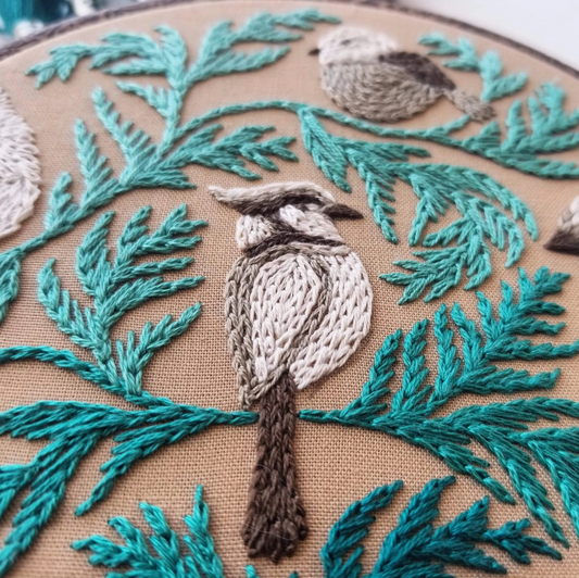 Jessica Long Embroidery | Winter Birds Embroidery Kit