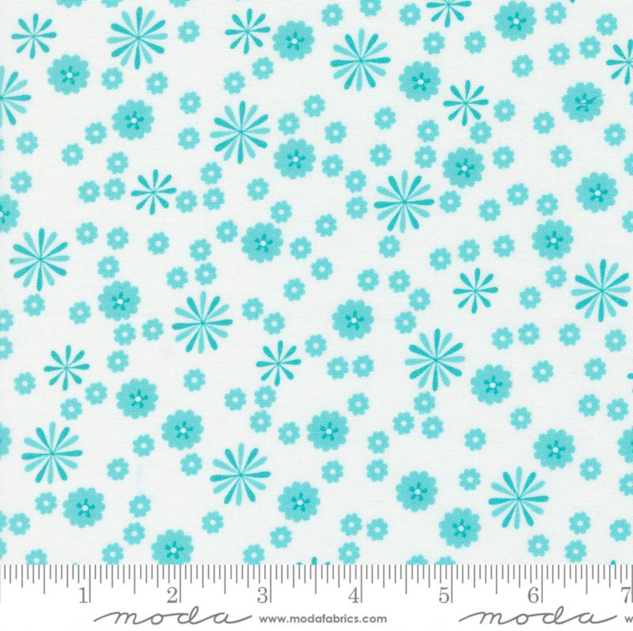 On the Bright Side ~ Raining Flowers Ditsy ~ Sugar Blue 22465 19